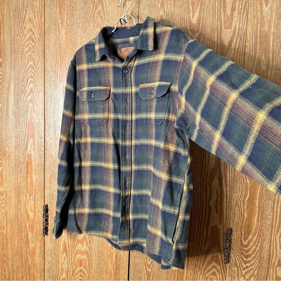 Orvis Men's Big Bear Heavyweight Double Brushed Plaid Flannel Button Down Shirt - Picture 3 of 12